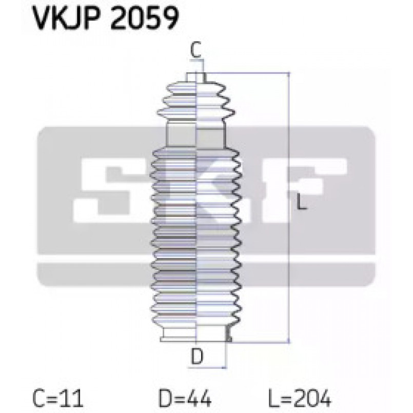 VKJP 2059 SKF - Пильовик привідного валу